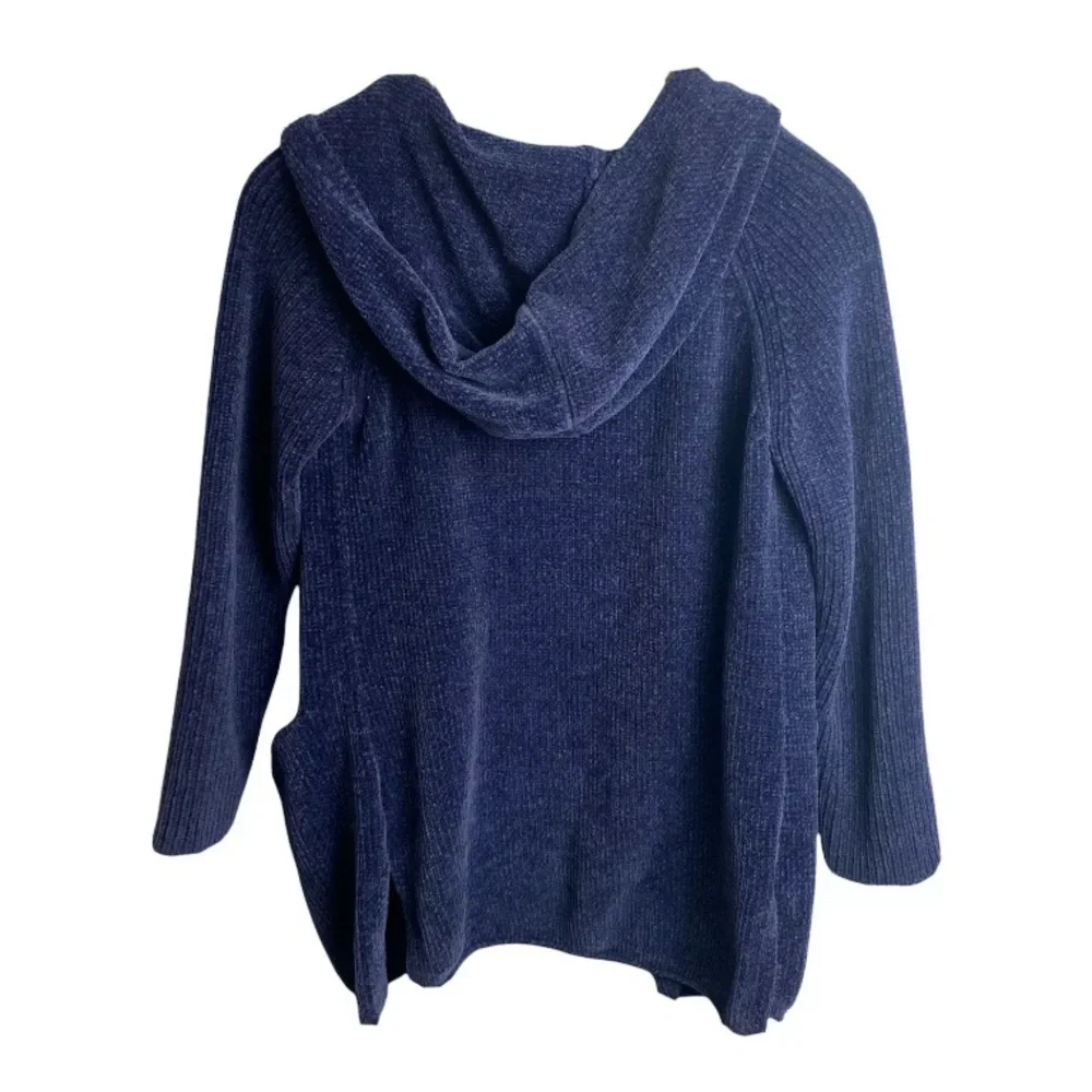 Gap Kids Girls Size Large L (10)‎ Blue Open Front Cardigan Sweater Pockets Hood